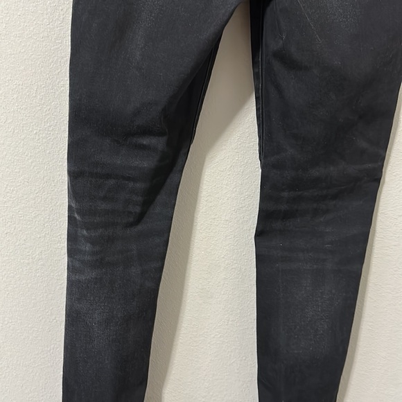 American Eagle The Lu(x)e Jean Hi-Rise Jegging Skinny Black Distressed Size 8 - Picture 12 of 16